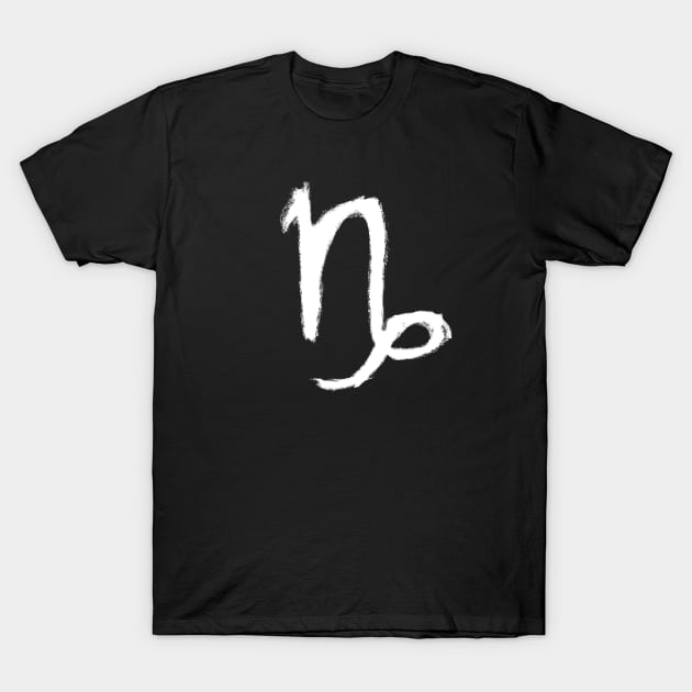 Capricorn Horoscope Sign T-Shirt by badlydrawnbabe